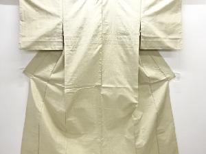 アンティーク　枡模様織り出し十日町紬単衣着物